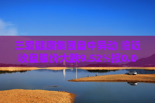 三爱健康集团盘中异动 临近收盘股价大跌9.52%报0.019港元