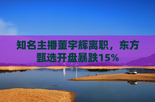 知名主播董宇辉离职，东方甄选开盘暴跌15%  第1张