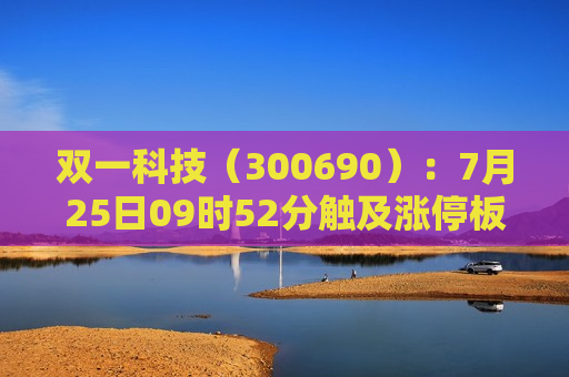 双一科技（300690）：7月25日09时52分触及涨停板