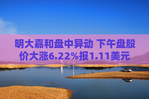 明大嘉和盘中异动 下午盘股价大涨6.22%报1.11美元