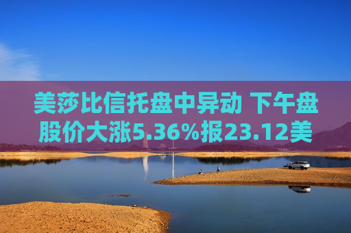 美莎比信托盘中异动 下午盘股价大涨5.36%报23.12美元
