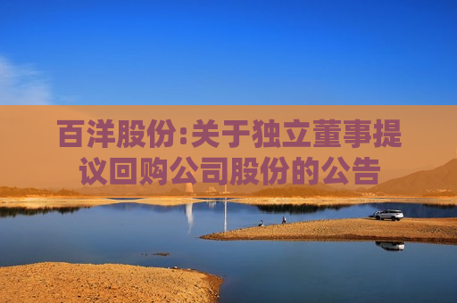 百洋股份:关于独立董事提议回购公司股份的公告  第1张