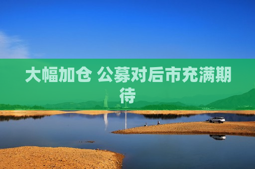 大幅加仓 公募对后市充满期待