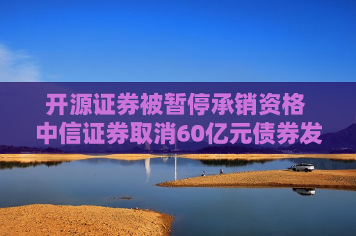 开源证券被暂停承销资格 中信证券取消60亿元债券发行