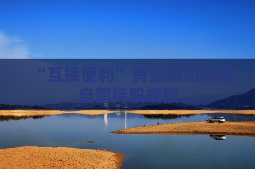 “互换便利”有望增加券商自营持股规模