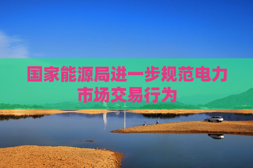 国家能源局进一步规范电力市场交易行为