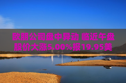 欧朋公司盘中异动 临近午盘股价大涨5.00%报19.95美元