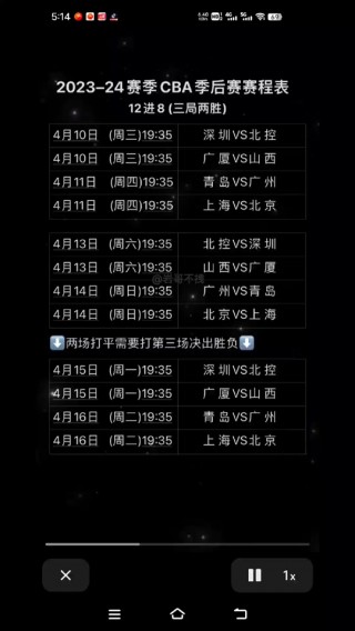 cba季后赛赛程安排(cba季后赛赛程20202021)