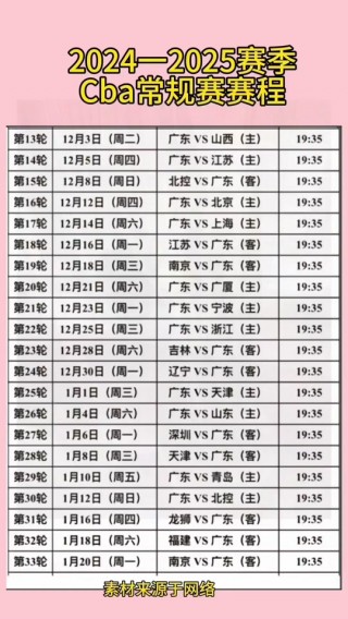 cba赛程季后赛对阵表(cba赛程季后赛对阵表图)
