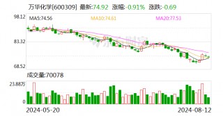 万华化学单季营收首超500亿 但净利同比降一成