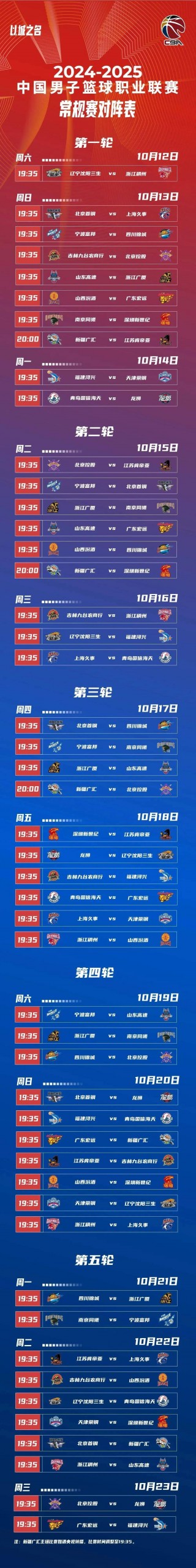 辽宁男篮最新赛程表(辽宁男篮最新赛程表今晚有比赛吗)
