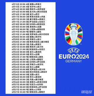 2022欧洲杯赛程时间表(2022欧洲杯比赛时间)
