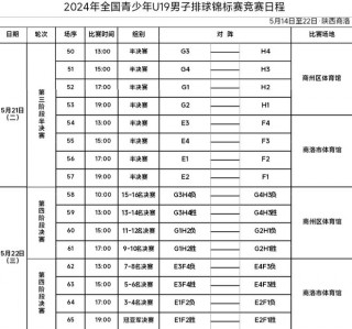 中国男排赛程表最新(中国男排赛程表最新2023直播)
