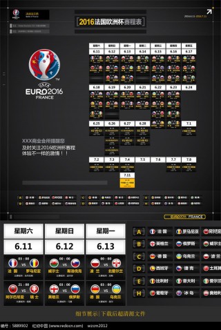 2016欧洲杯决赛时间表(2016欧洲杯决赛赛程表比分)