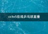 cctv5+直播观看入口(cctv5+观看正在直播直播)