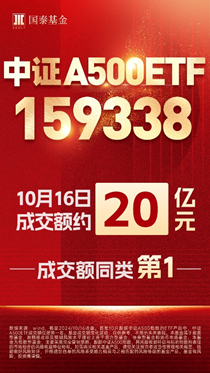 连续两天同类之一！中证A500ETF(159338) 今日成交额约20亿  第1张