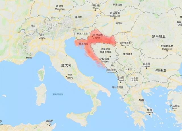 克罗地亚地图位置(克罗地亚地图位置世界地图高清)  第1张
